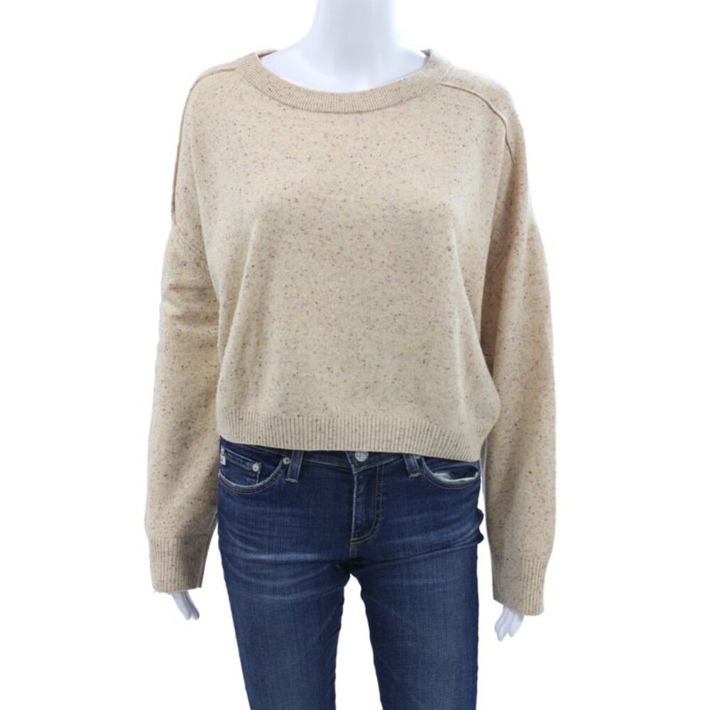 Vanessa Bruno Unisex Pullover Beige Alpaca Wool Mohair Blend Size M